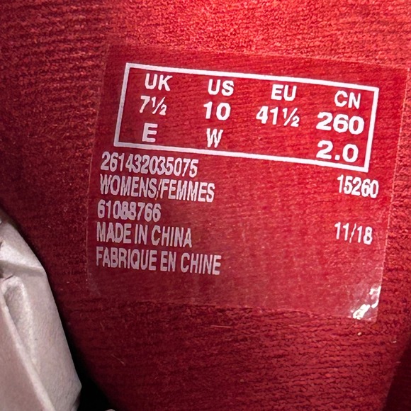 Clarks Red Suede Woven Slingback Wedge Sandals Women's 10 Comfort Shoes - Picture 14 of 14